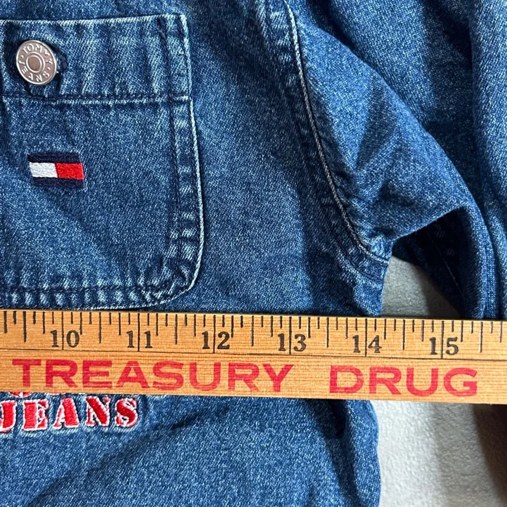 Tommy Hilfiger Tommy Jeans Kids Denim Button Down Shirt Medium Wash Size 6